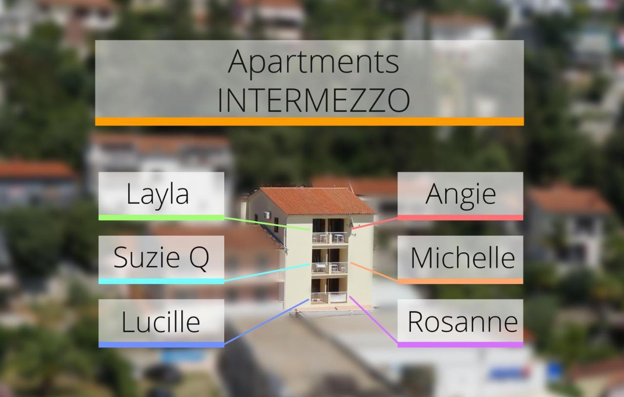 Apartment Layla - Intermezzo With Sea View In Center Of Rabac Eksteriør billede